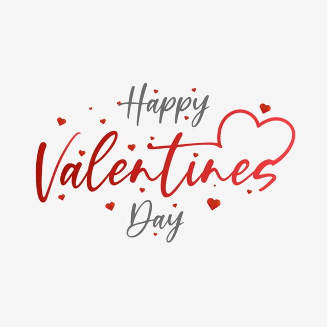 Valentines Day Lettering Vector PNG Images, Beautiful Happy Valentines Day Lette