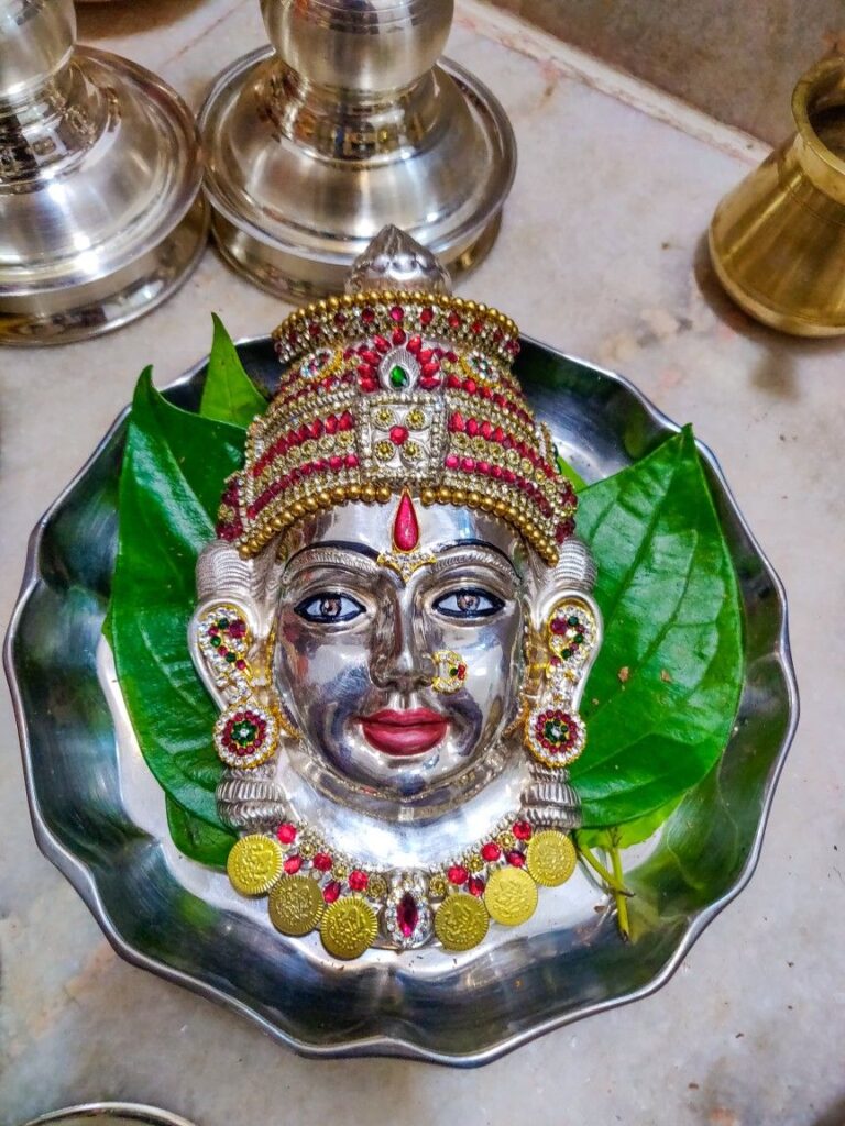 Varamahalakshmi Godess Face Lakshmi Eyes Kundan Decor Indian Festivals Godessmak