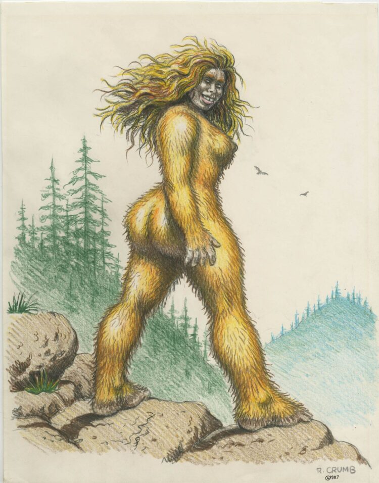 Whiteman Meets Bigfoot Illustration 1987 Robert Crumb The