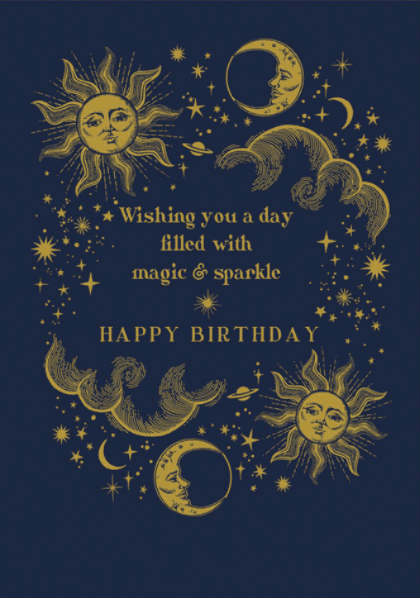 Wishing You A Day Filled With Magic &Amp; Sparkle Happy Birthday Card
