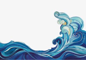 Wave Cartoon PNG Transparent, Vector Cartoon Waves, Wave Clipart, Wave, Blue PNG Images