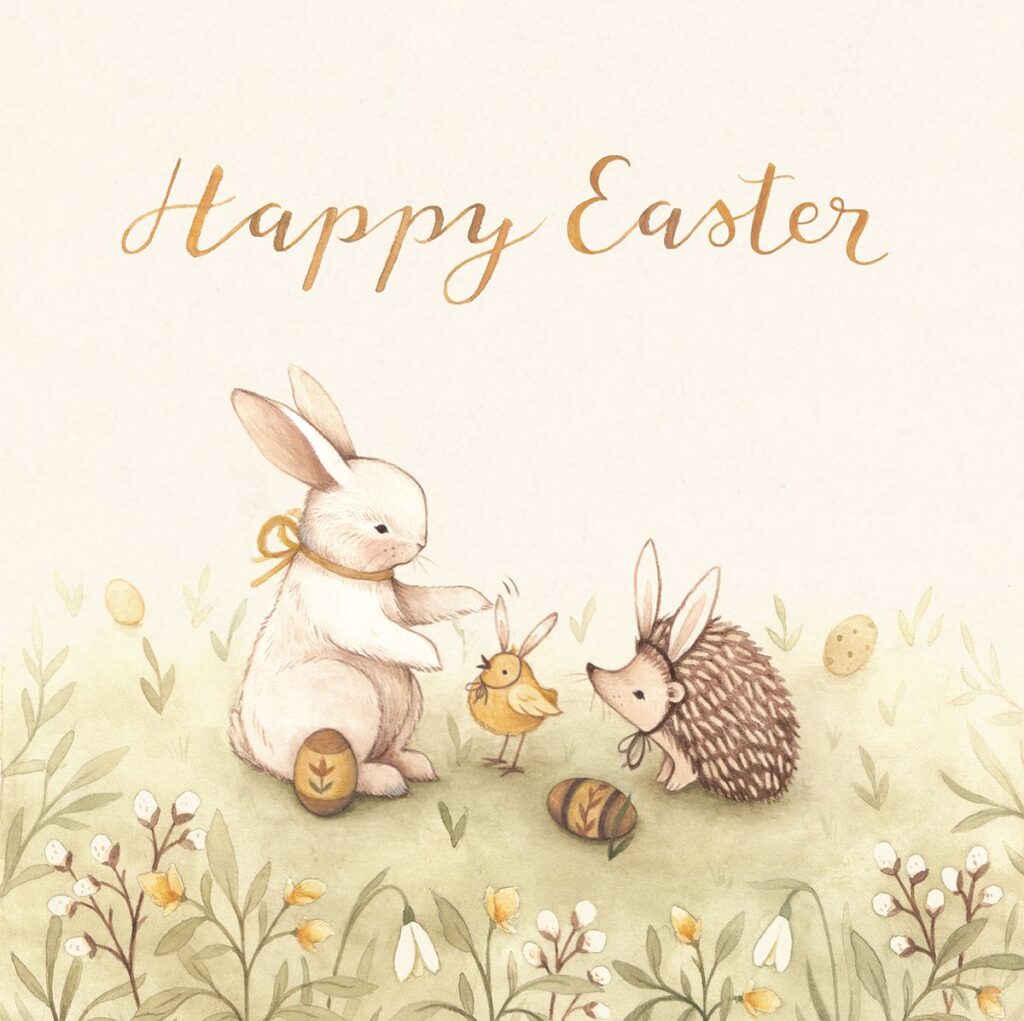 &Quot;We All Are Bunnies&Quot; Illustrated Easter Greeting Card