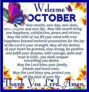 Welcome October Quotes and Sayings