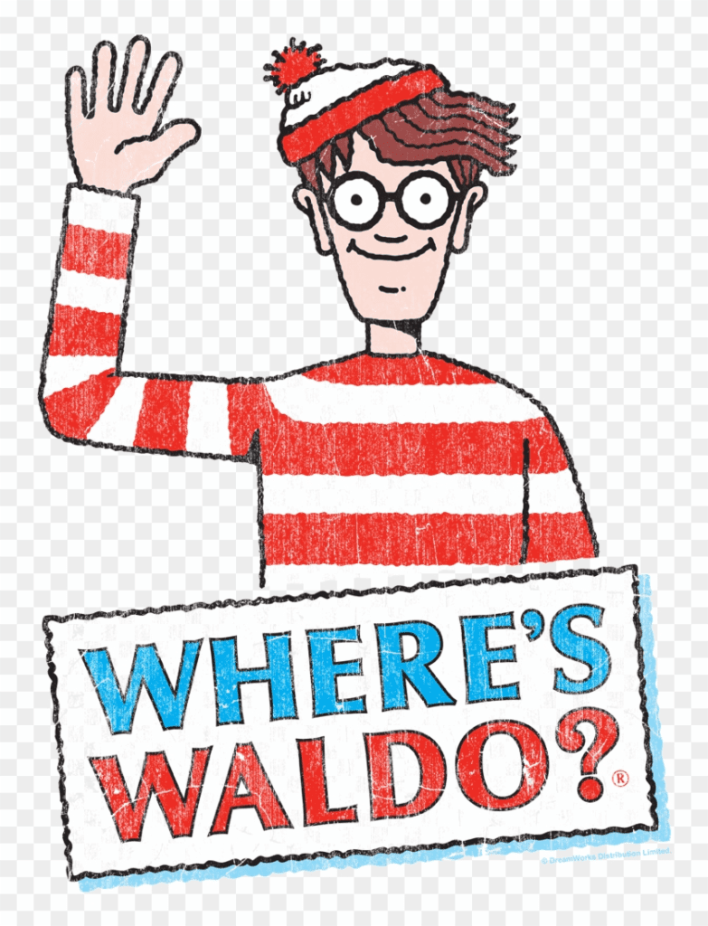Where'S Waldo Waldo Wave Men'S Crewneck Sweatshirt - Transparent Where'S Waldo C