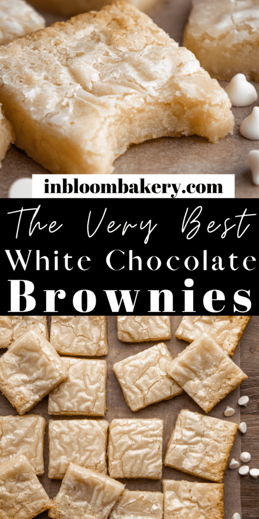 White Chocolate Brownies In Bloom Bakery Images