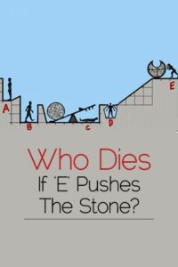 Who Dies If ‘E’ Pushes The Stone, Brain Test HD Wallpaper