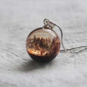 Wooden Necklaces Sandalwood Resin Round Ball Water Drop Charm Pendant Gift Jewel HD Wallpaper