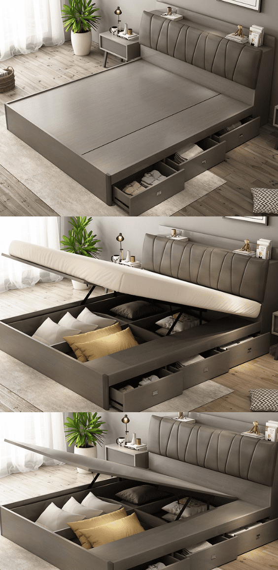 Wooden double bed ideas HD Wallpaper