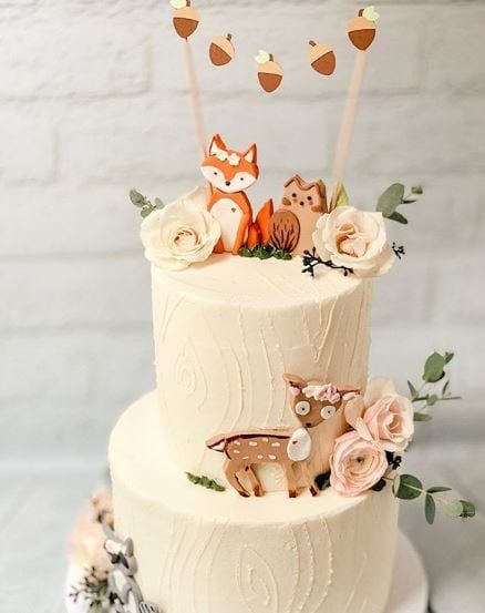 Woodland Baby Shower Cake Ideas , Darling Celebrations HD Wallpaper