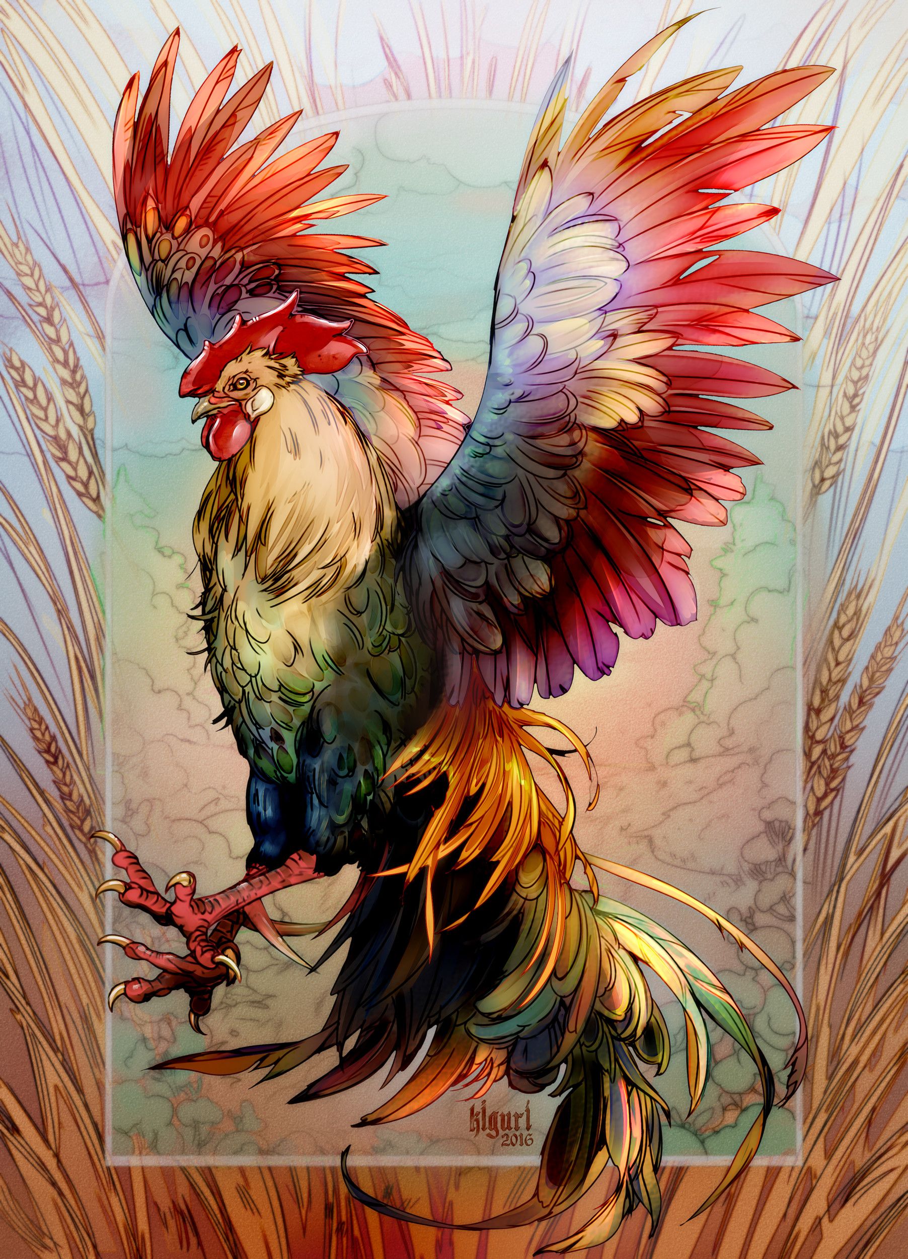 Year of the Rooster, Victoria Yurkovets HD Wallpaper