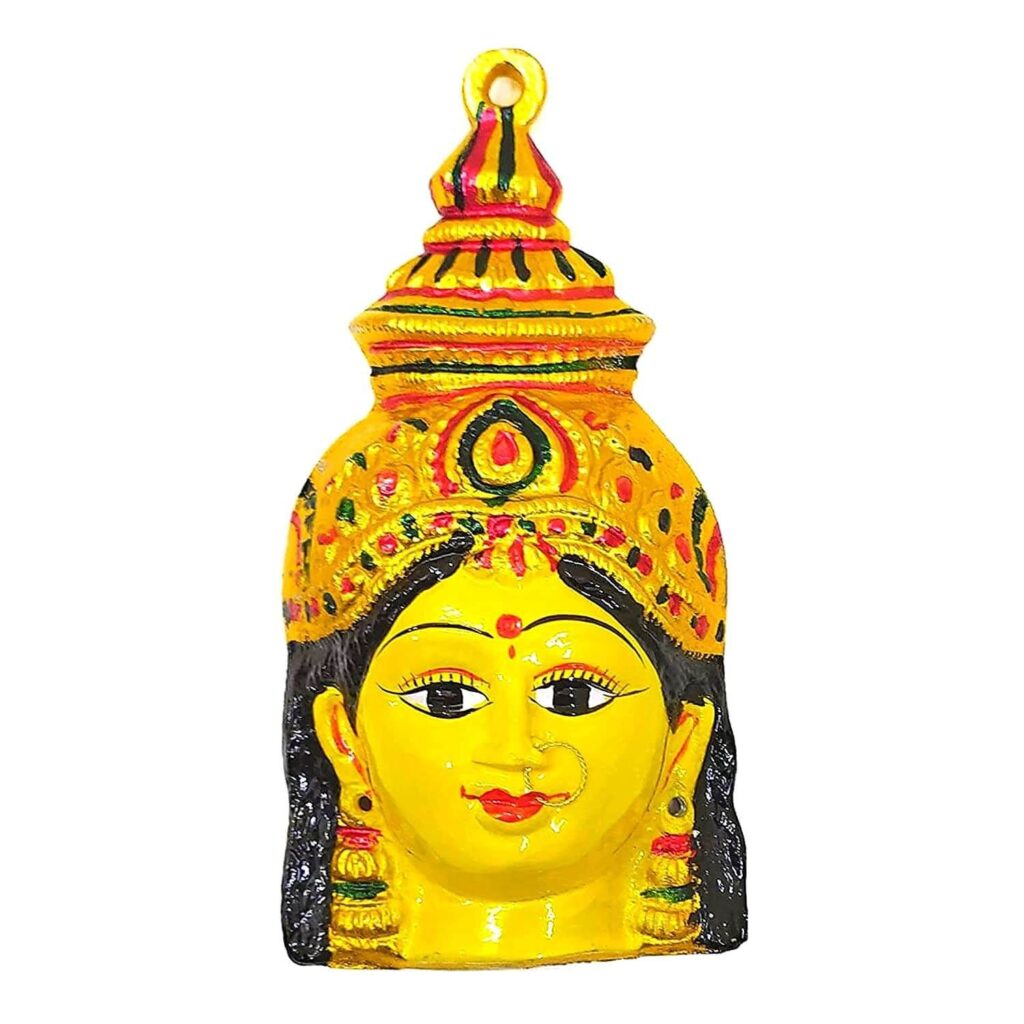 Yellow Ammavari Face 7 Inch Matha Face Varalakshmi Face