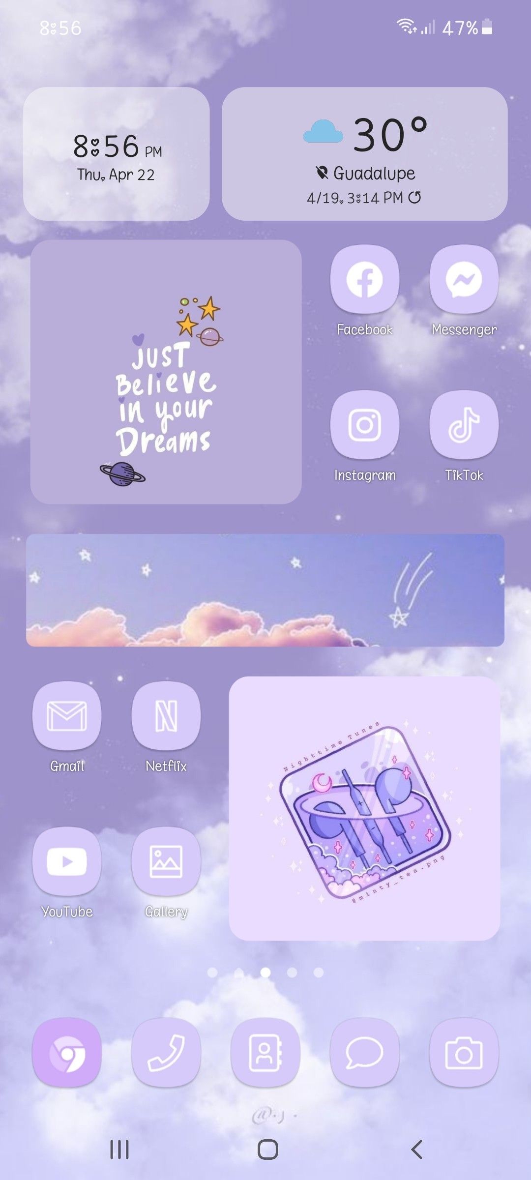 aesthetic phone pastel purple theme 💜