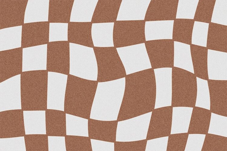 Aesthetic Wavy Brown Checkered Pattern Images