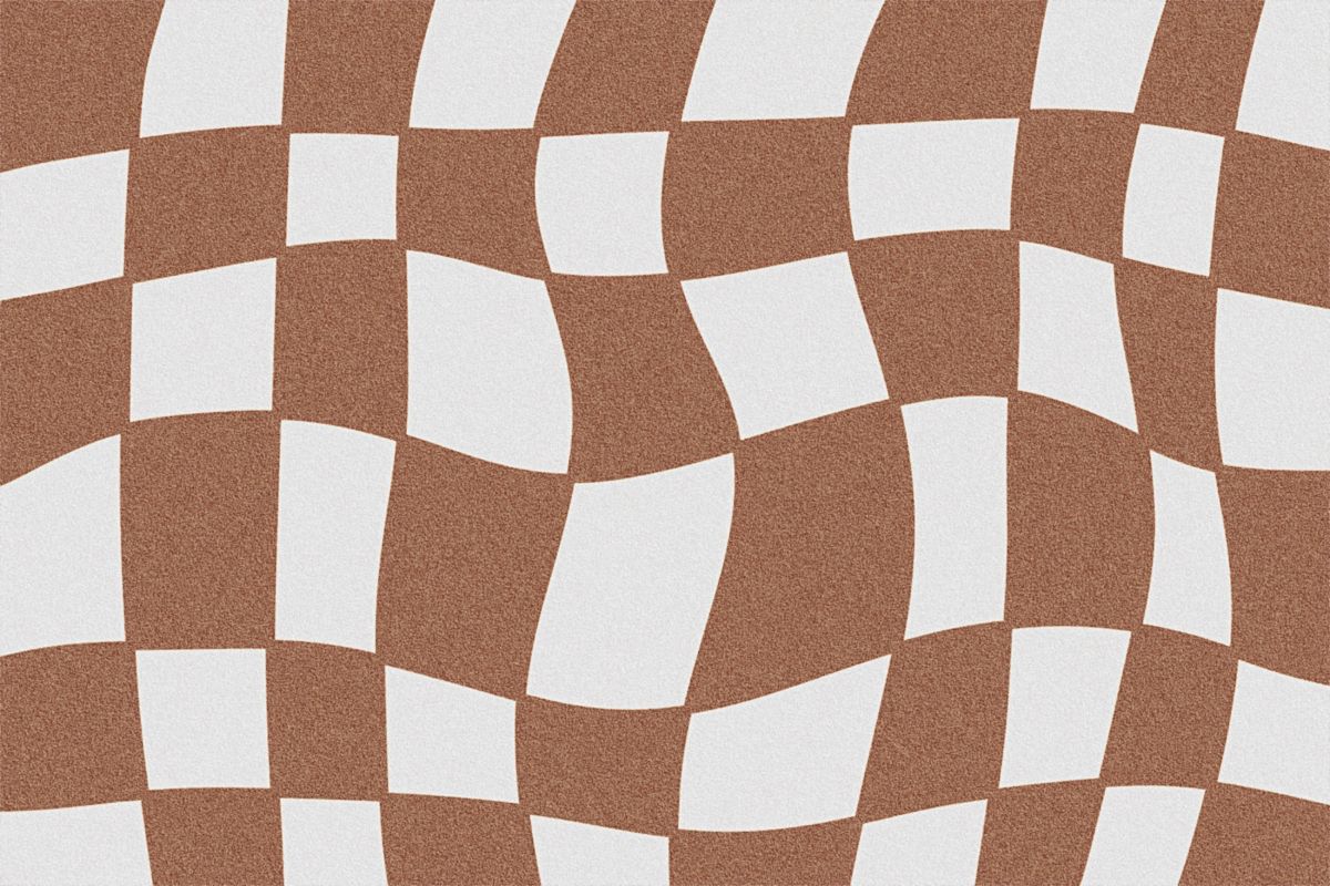 aesthetic wavy brown checkered pattern HD Wallpaper
