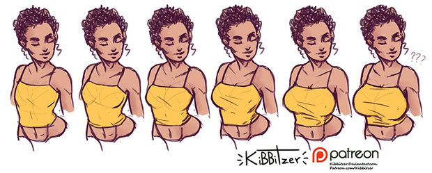 boobs size reference sheet | Patreon