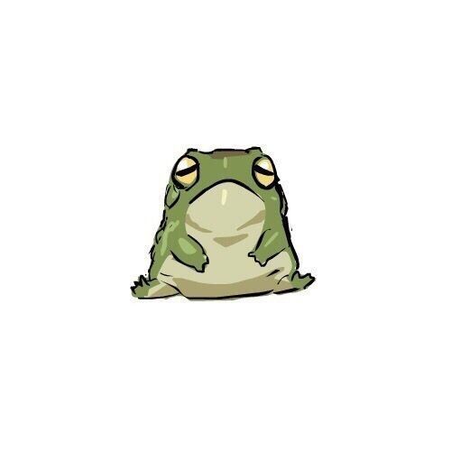 cute tired frog