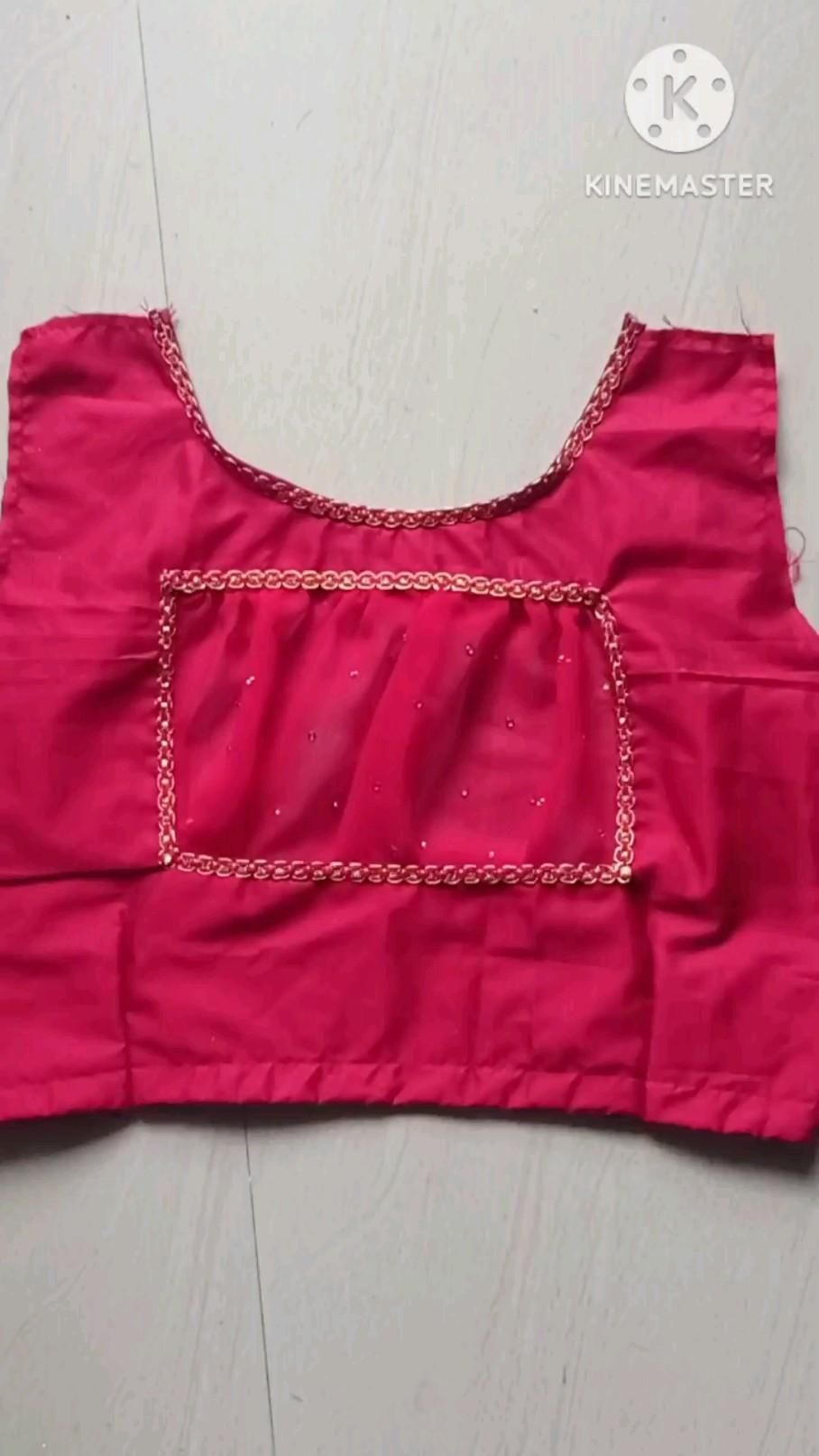 designer back neck blouse cutting and stitching.. Images