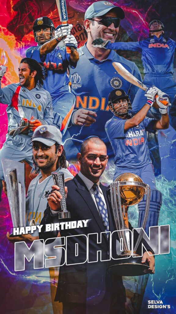 Dhoni Birthday Poster @ Selvadesign'S
