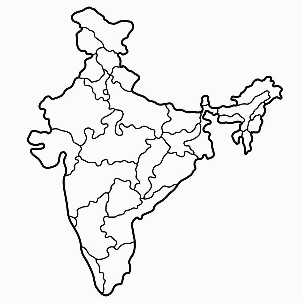 Download Doodle Freehand Drawing Of India Map. For Free