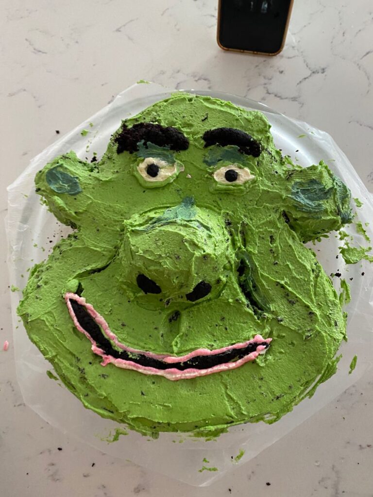 Goofy Ahh Shrek Cake