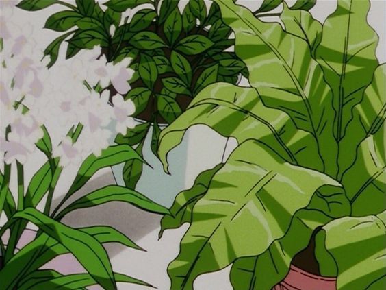 green aesthetic anime plants 🌱🌱🌱