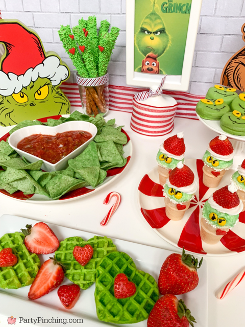 grinch party food,easy grinch food dessert snack movie party ideas recipes