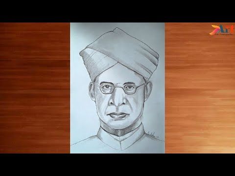 How To Draw Sarvepalli Radhakrishnan5 September Teachers Day Drawing Easypenc