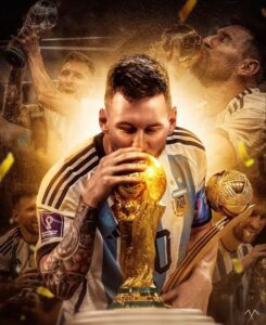 messi kissing the world cup  Images