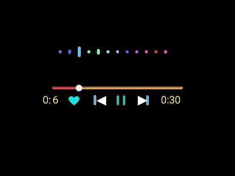 music player template black screen for editing