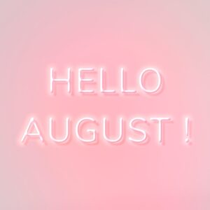 , ,  of Glowing Hello August, pink typography by Hein about hello HD Wallpaper