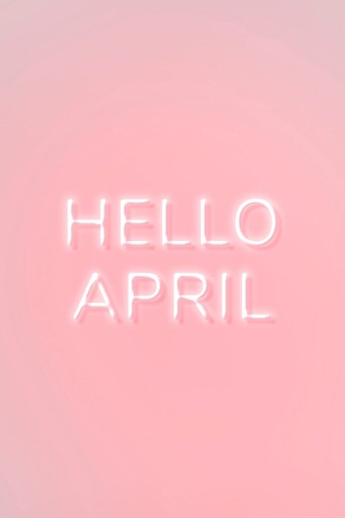 Download Free Image Of Glowing Pink Hello April Typography By Hein About Easter,
