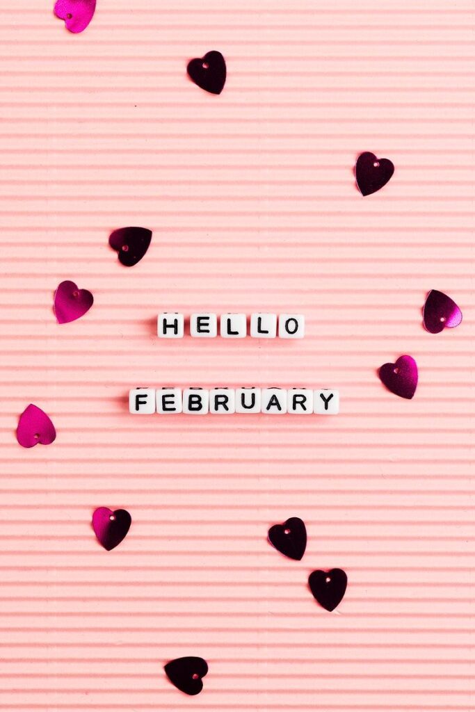 Download Free Image Of Hello February Beads Word Typography On Pink By Kut About