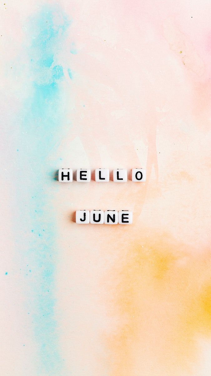 , , of HELLO JUNE beads word typography on pastel
