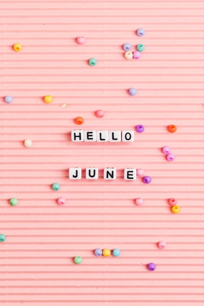 Download Free Image Of Hello June Beads Word Typography On Pink By Kut About Jun