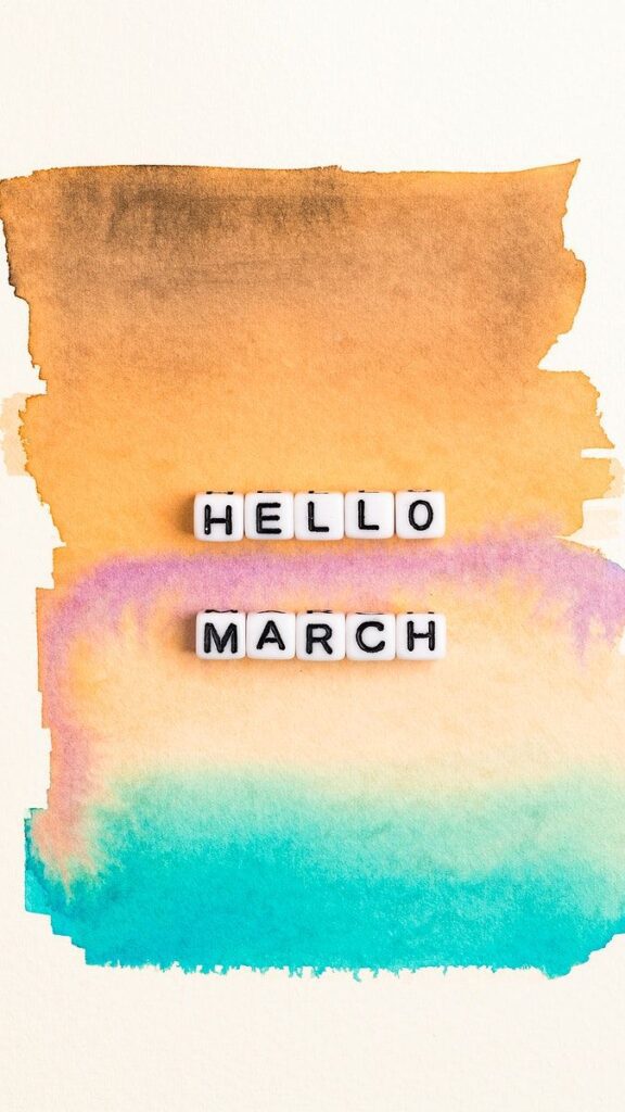 Download Free Image Of Hello March Beads Word Typography By Kut About Hello Marc