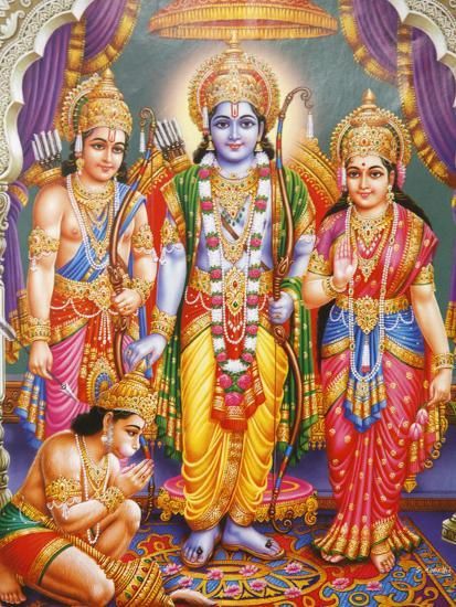 Of Hindu Gods Laksman Rama Sita And Hanuman India