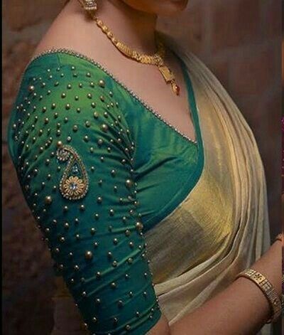 pattu saree blouse designs | blouse green | blouse cutting