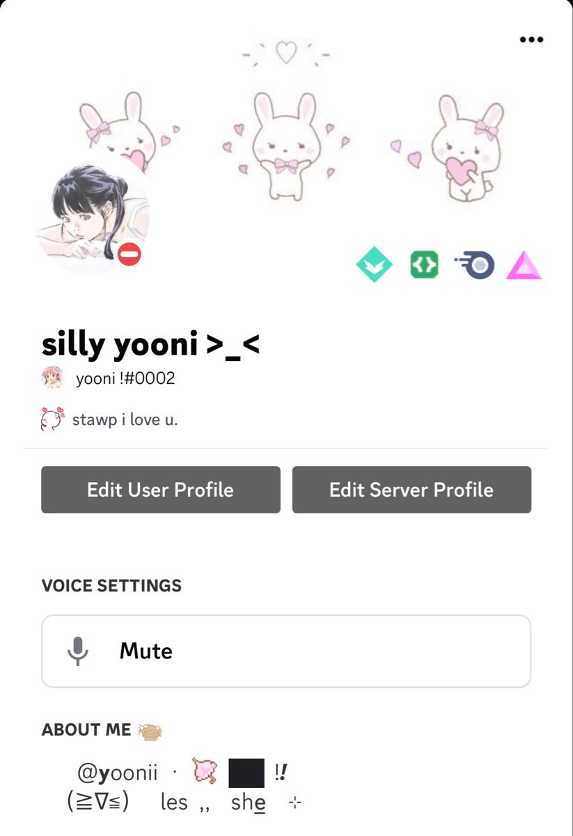 pink themed profile
