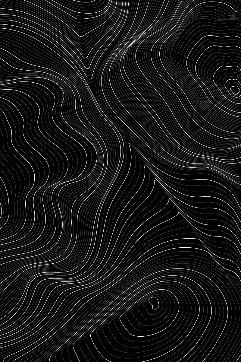 Download premium image of Gray topographic pattern on a black background by dunn