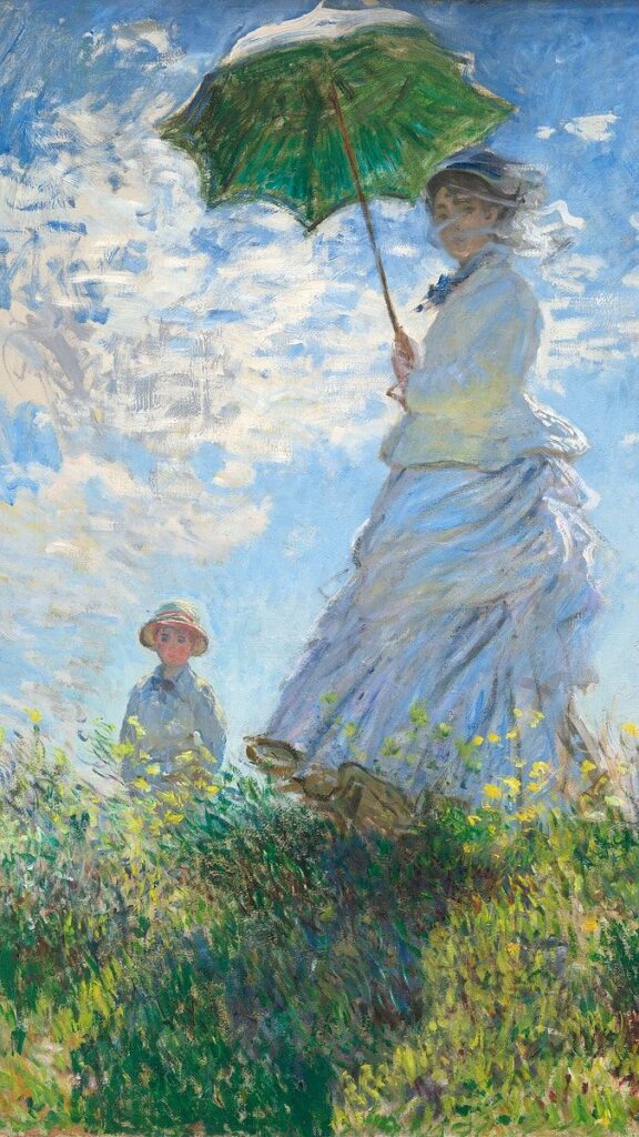 Premium Of Monet Iphone Phone Background Woman With