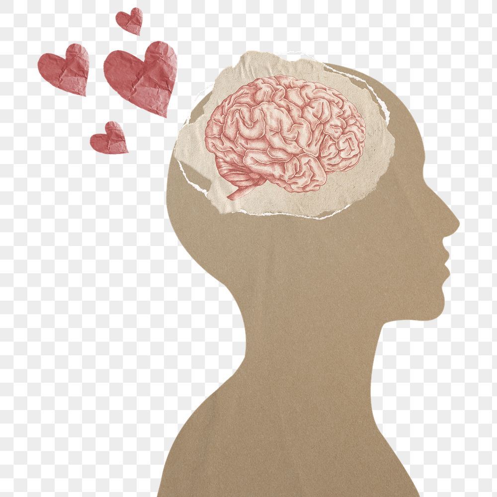 Download Premium Png Of Brain Head Png Sticker, Self Love Transparent Background