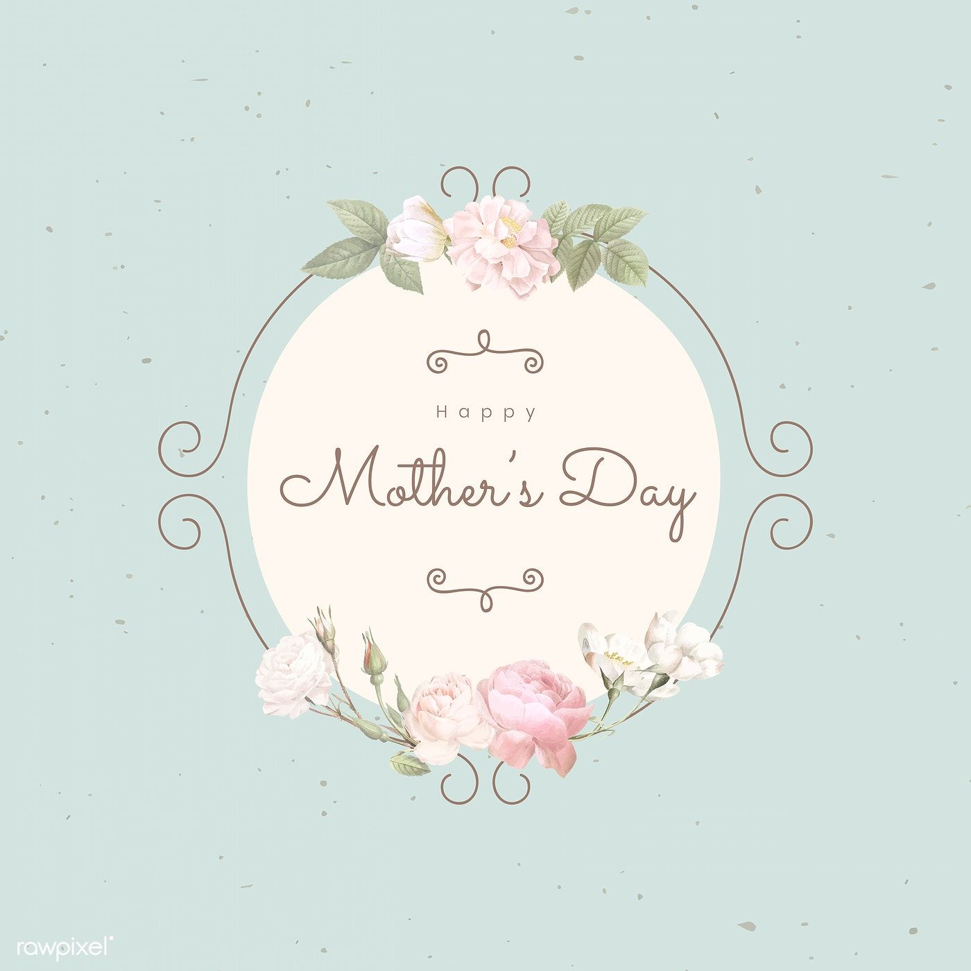 , premium vector of Floral elegant mother’s day card vector