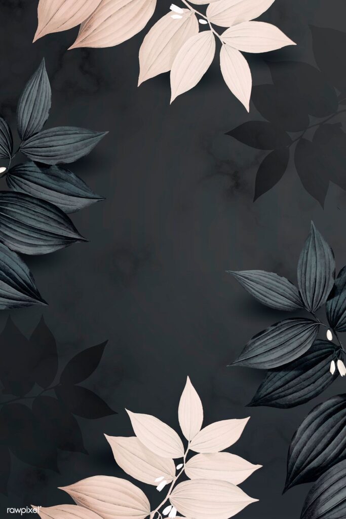 Premium Vector Of Foliage Pattern Black Background Vector By