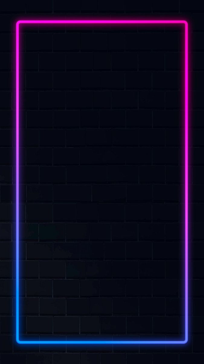 Download premium vector of Pink and blue neon frame neon frame on a dark backgro