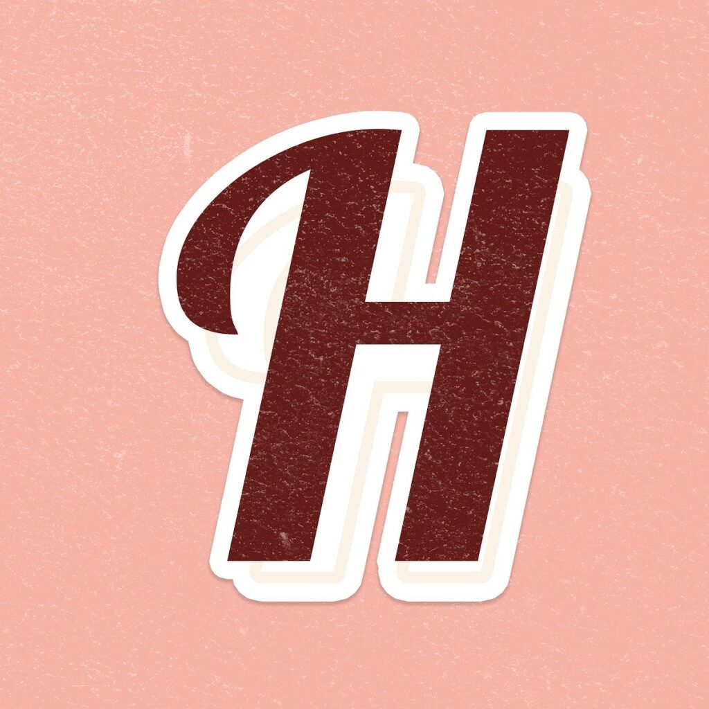 Psd Of Letter H Font Printable A