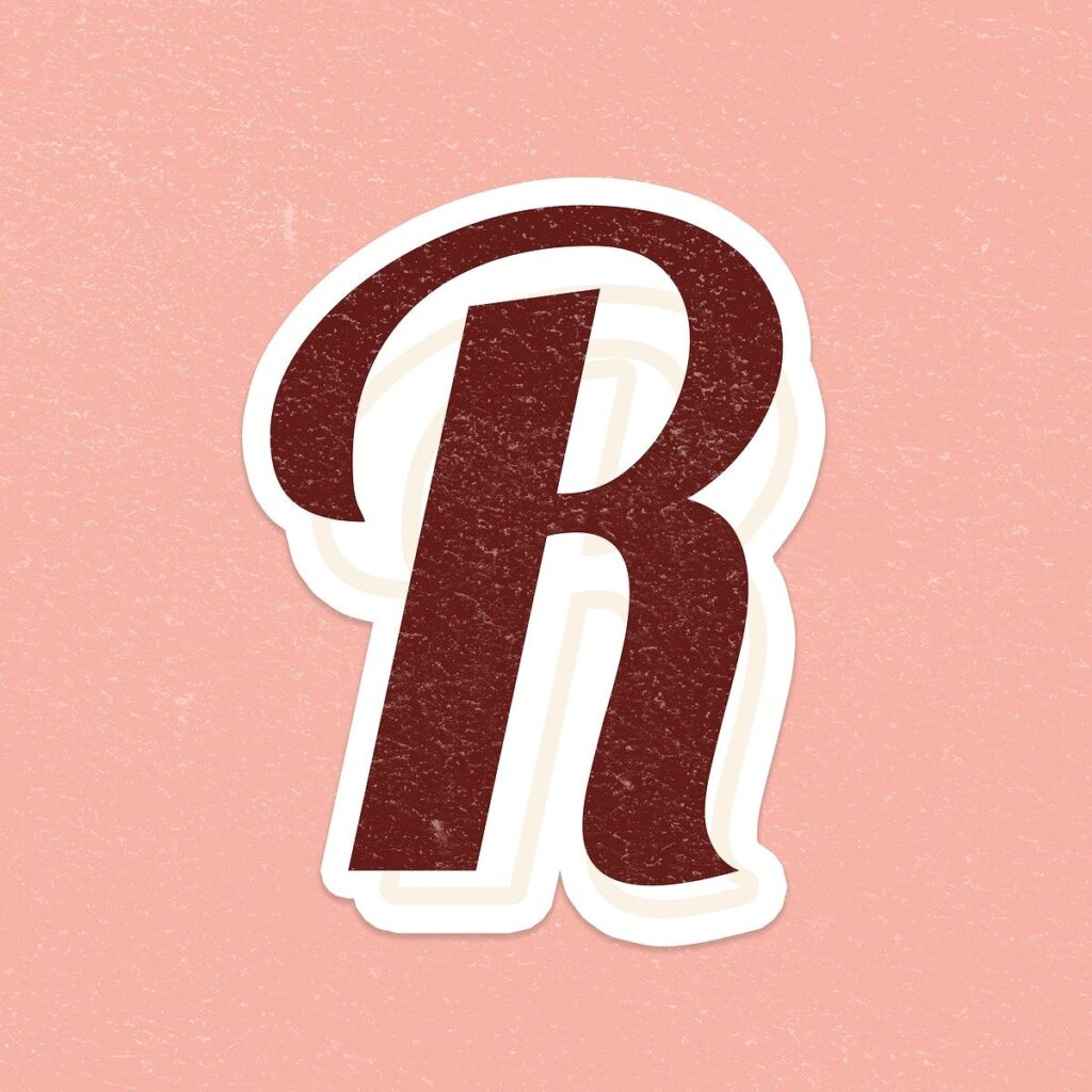 Psd Of Letter R Font Printable A