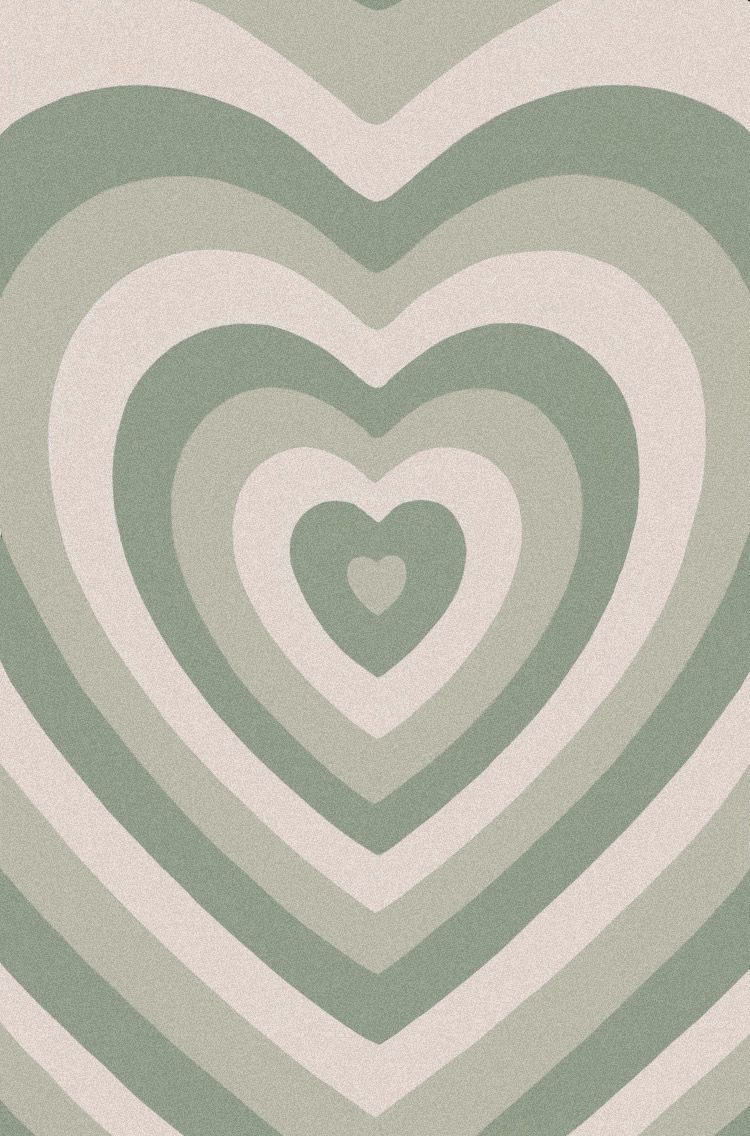 sage green heart indie wallpaper
