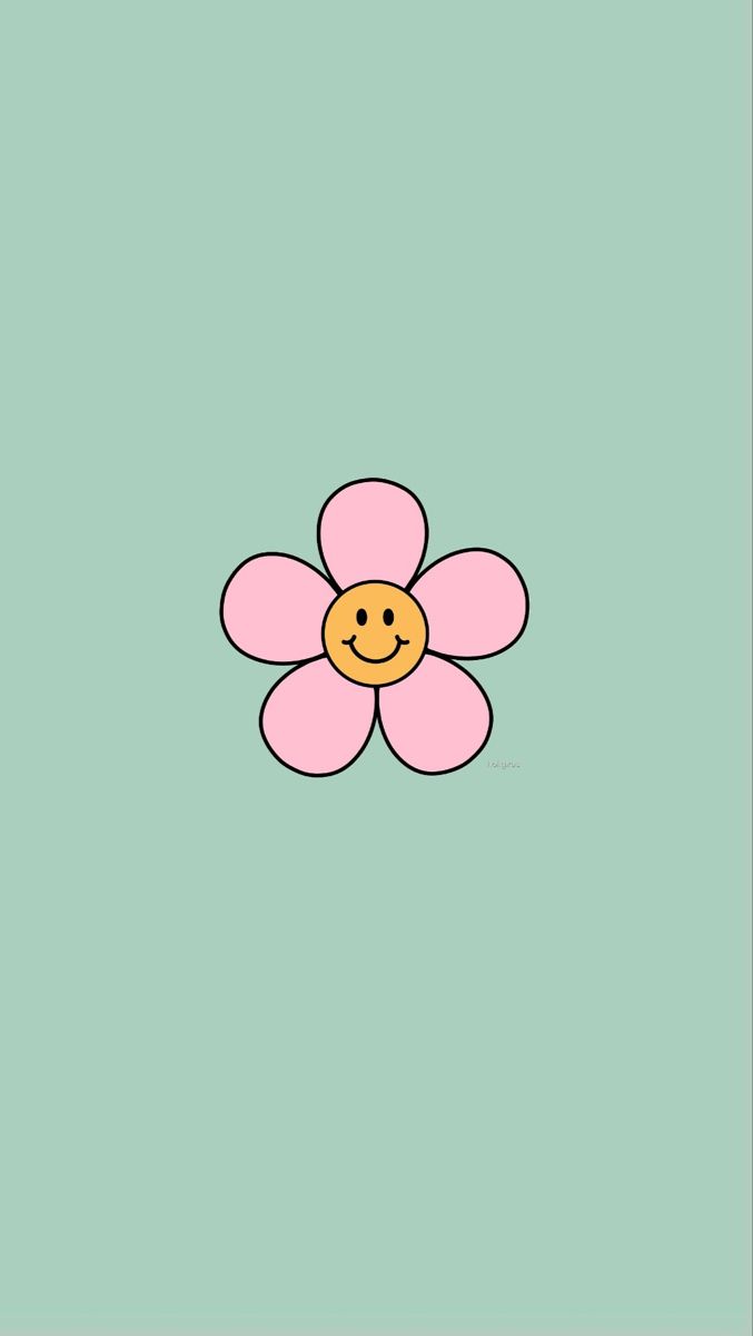 smiley face flower wallpaper :) made by shannon shaw!