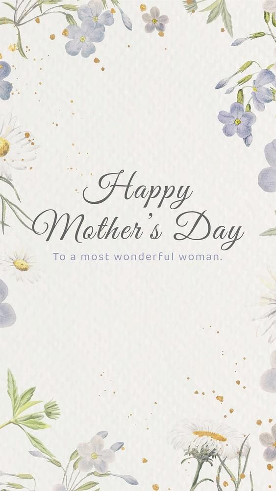 Vector Of Aesthetic Flower Greeting Template Mothers Day