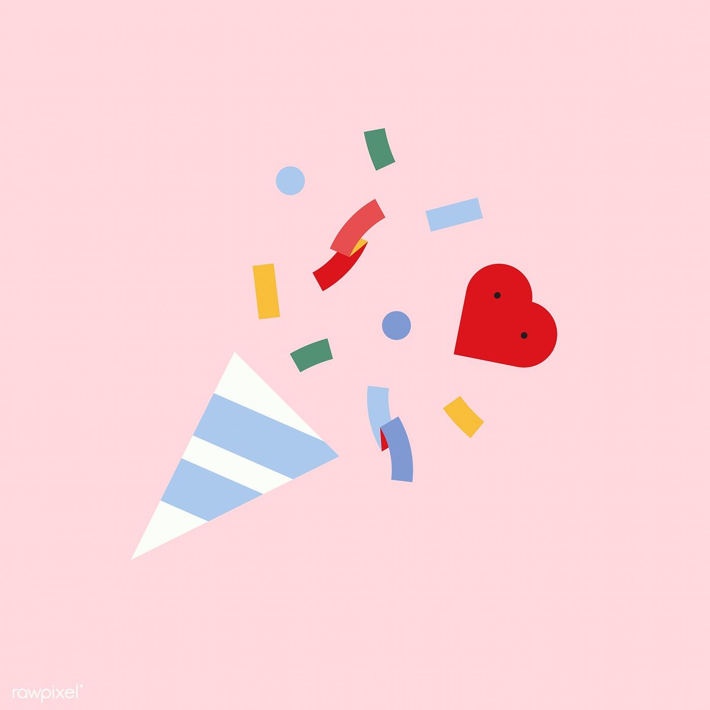 , , vector of Confetti to celebrate love vector by